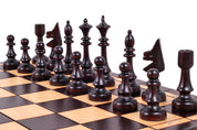 Jeu d'échecs DE CLUB en bois de charme, de grande taille (48 x 48cm) - Ensemble Complet