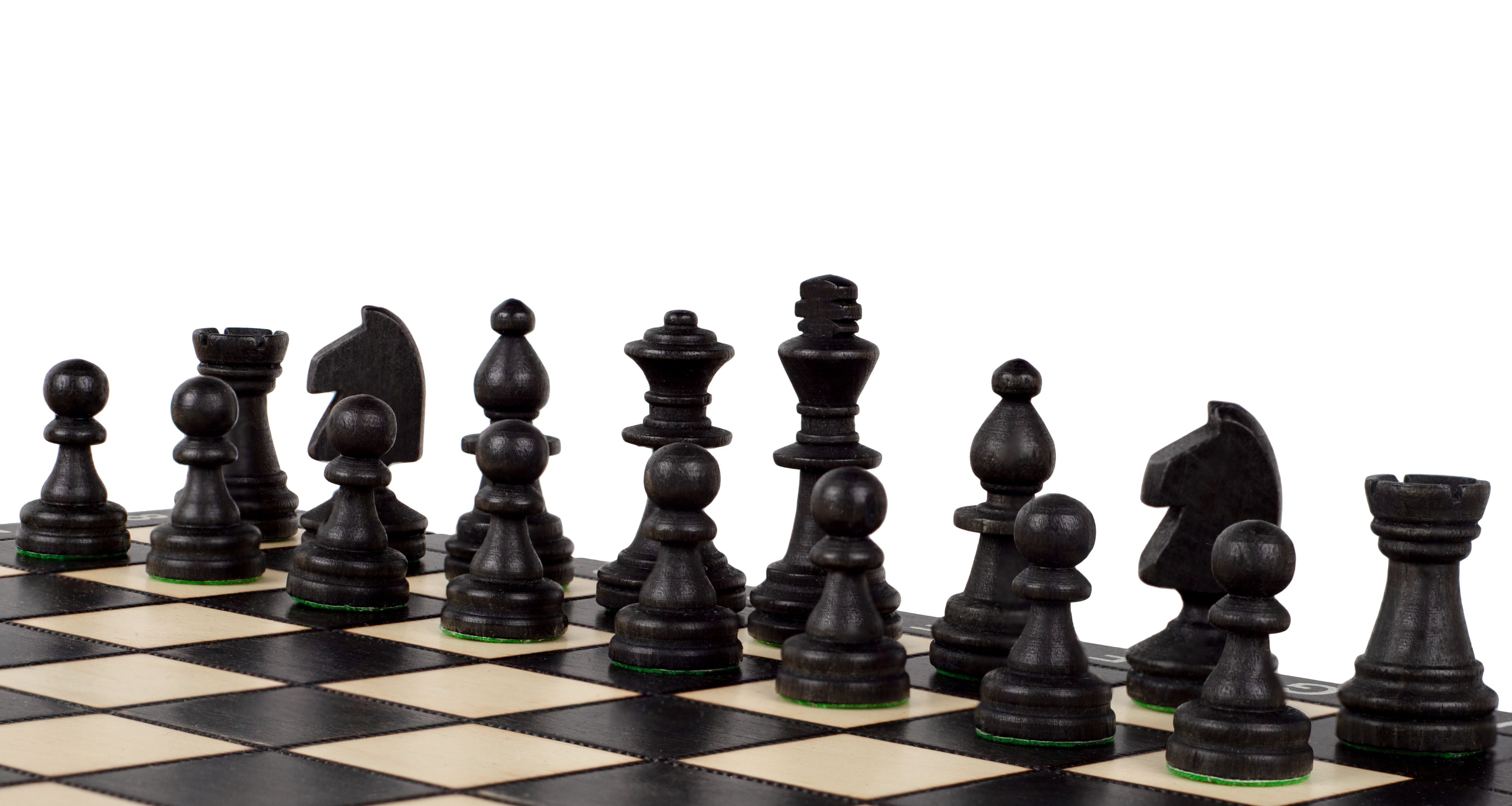 Jeu d'échecs MAGNETIQUE Noir pliant en bois de charme de petite taille (27 x 27cm) - Ensemble Complet - Jeu d'échecs MAGNETIQUE Noir pliant en bois de charme de petite taille (27 x 27cm) - Ensemble Complet