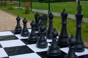 Pièces d'échecs Géantes en plastique pour Jardin et Exterieur (hauteur du roi 90 cm)