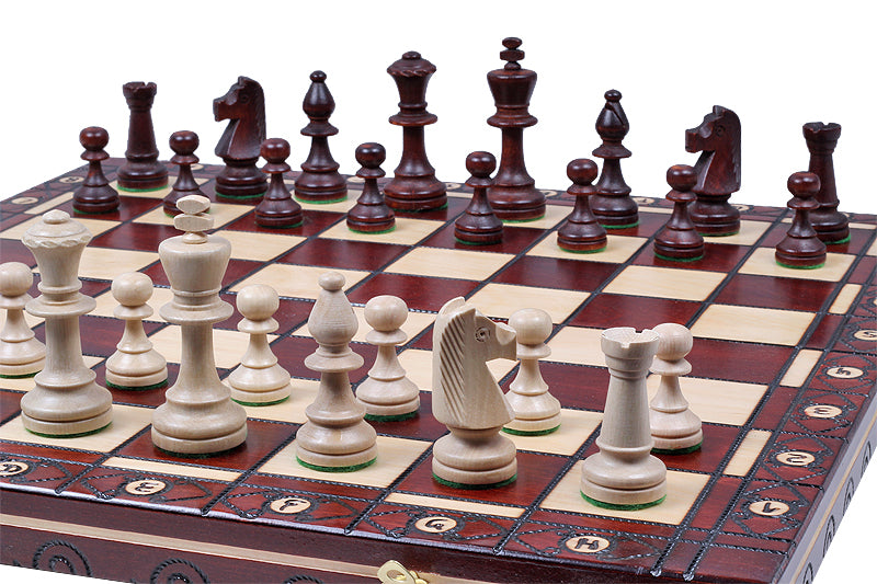 Jeu d'échecs CONSUL en bois de charme, de grande taille (48 x 48cm) - Ensemble Complet - Jeu d'échecs CONSUL en bois de charme, de grande taille (48 x 48cm) - Ensemble Complet
