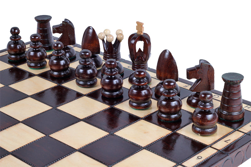 Jeu d'Echecs ROYAL en bois de charme, de grande taille (44 x 44cm) - Ensemble Complet - Jeu d'Echecs ROYAL en bois de charme, de grande taille (44 x 44cm) - Ensemble Complet