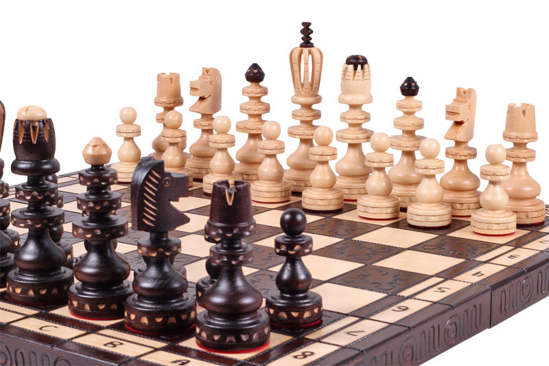 Jeu d'Echecs ROMAIN en bois de hêtre, de grande taille (55 x 55cm) - Ensemble Complet - Jeu d'Echecs ROMAIN en bois de hêtre, de grande taille (55 x 55cm) - Ensemble Complet