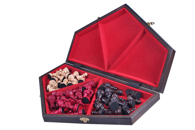 Jeu d'échecs en bois YALTA 3 Joueurs de grande taille  (54 x 47 cm) - Jeu d'échecs en bois YALTA 3 Joueurs de grande taille  (54 x 47 cm)