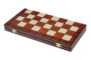 Jeu de dames en bois de charme - damier 8 x 8 cases , de taille moyenne (40 x 40cm) - Ensemble Complet