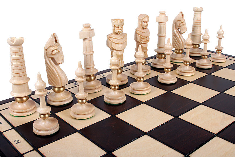 Jeu d'échecs sculpté de grande taille ROYAL LUX  (65 x 65 cm) - Jeu d'échecs sculpté de grande taille ROYAL LUX  (65 x 65 cm)