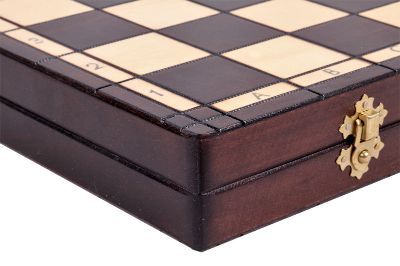 Jeu d'échecs d'AS Marron en bois de charme, de taille moyenne (41 x 41cm) - Ensemble Complet - Jeu d'échecs d'AS Marron en bois de charme, de taille moyenne (41 x 41cm) - Ensemble Complet