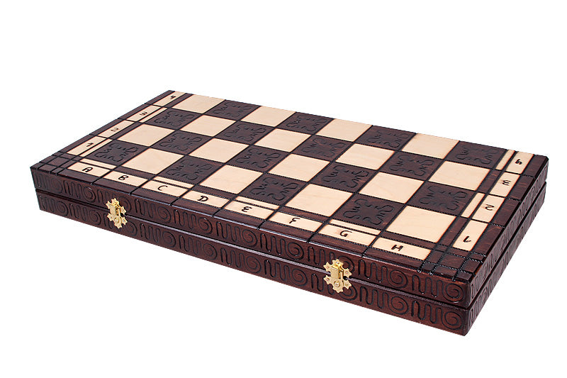 Jeu d'd'échecs INDIEN en bois de charme, de grande taille  (54 x 54cm) - Ensemble Complet - Jeu d'd'échecs INDIEN en bois de charme, de grande taille  (54 x 54cm) - Ensemble Complet