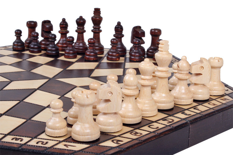 Jeu d'échecs en bois YALTA 3 Joueurs de taille moyenne (40 x 35 cm) - Jeu d'échecs en bois YALTA 3 Joueurs de taille moyenne (40 x 35 cm)