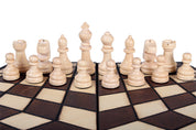 Jeu d'échecs en bois YALTA 3 Joueurs de petite taille (32 x 28 cm)
