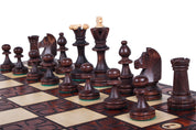 Jeu d'Echecs JUNIOR en bois de charme, de taille  moyenne (42 x 42cm) - Ensemble Complet