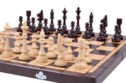 Jeu d'échecs DE CLUB en bois de charme, de grande taille (48 x 48cm) - Ensemble Complet