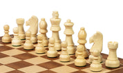 Jeu d'échecs pliant en marqueterie de bois d'acajou et d'érable - de taille 3 (30x30cm)