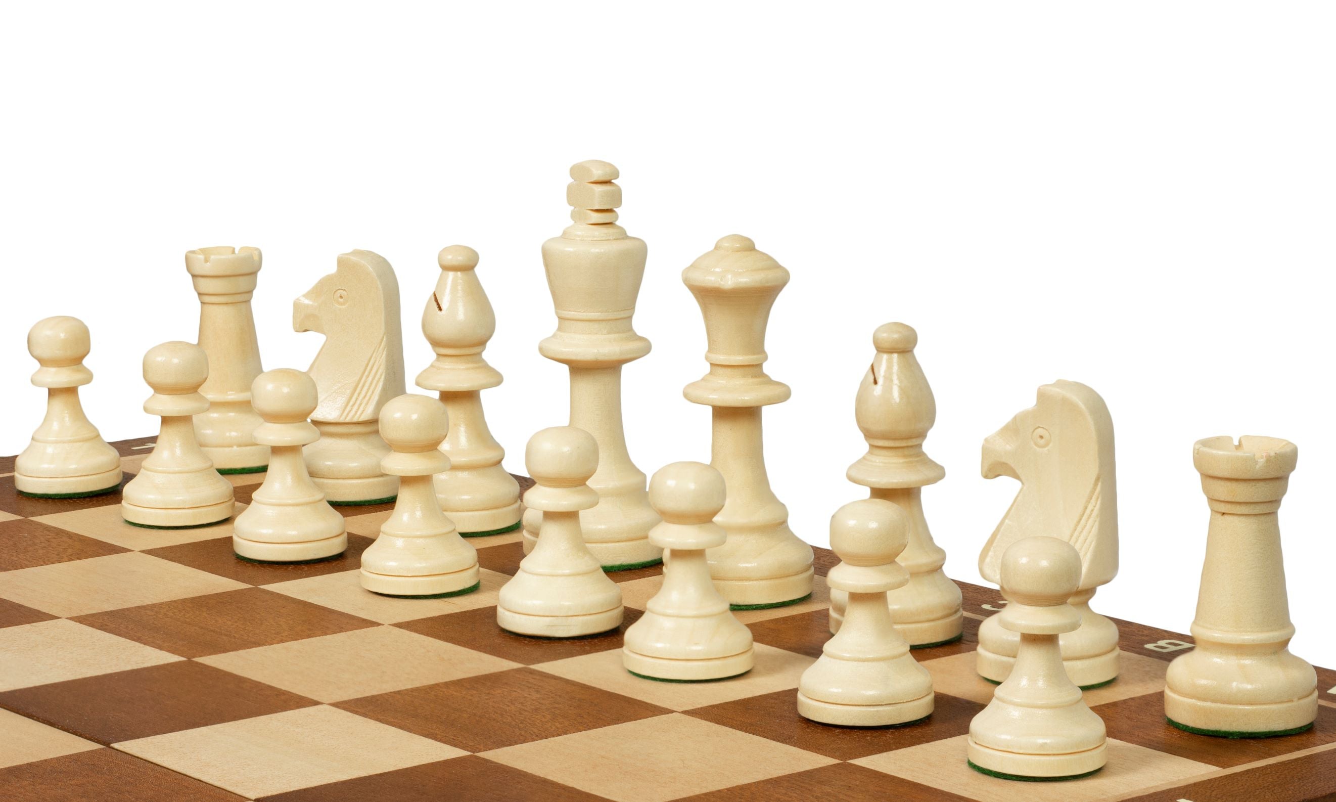 Jeu d'échecs pliant en marqueterie de bois d'acajou et d'érable - de taille 5 (45x45cm) - Jeu d'échecs pliant en marqueterie de bois d'acajou et d'érable - de taille 5 (45x45cm)