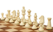 Jeu d'échecs pliant en marqueterie de bois d'acajou et d'érable - de taille 5 (45x45cm)