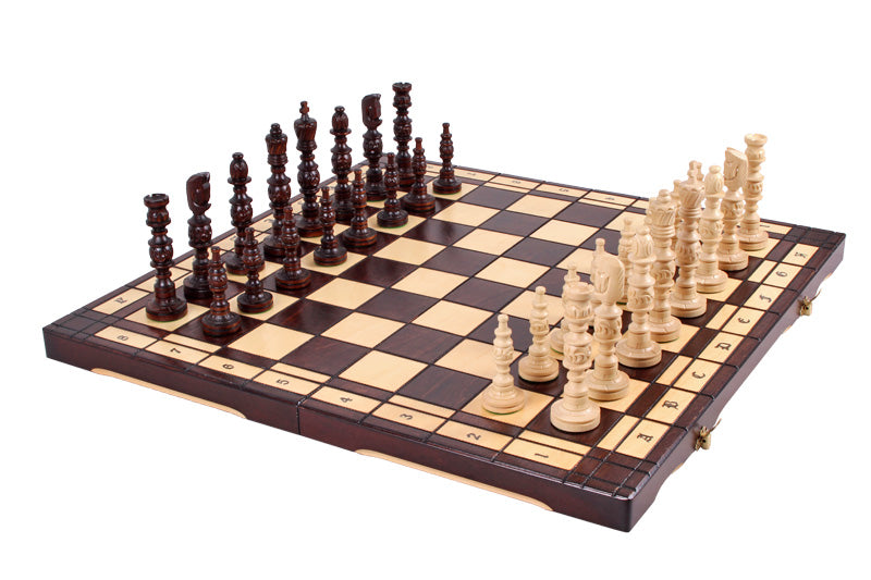 Jeu d'Echecs GALANT  en bois bois de charme, de grande taille (57 x 57cm) - Ensemble Complet - Jeu d'Echecs GALANT  en bois bois de charme, de grande taille (57 x 57cm) - Ensemble Complet