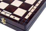Jeu d'Echecs GIEWONT en bois de tilleul, de taille moyenne (57 x 57cm) - Ensemble Complet