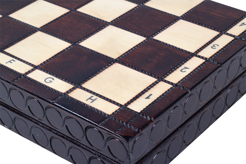 Jeu d'Echecs ROYAL en bois de charme, de taille moyenne (34 x 34cm) - Ensemble Complet - Jeu d'Echecs ROYAL en bois de charme, de taille moyenne (34 x 34cm) - Ensemble Complet