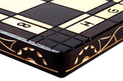 Jeu d'échecs en bois sculpté CESAR de grande taille (60 x 60 cm)