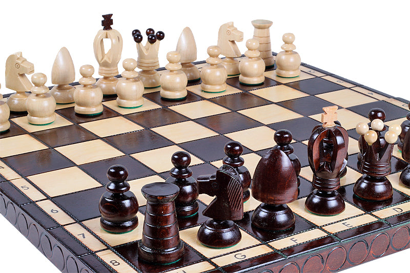 Jeu d'Echecs ROYAL en bois de charme, de grande taille (44 x 44cm) - Ensemble Complet - Jeu d'Echecs ROYAL en bois de charme, de grande taille (44 x 44cm) - Ensemble Complet