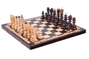 Jeu d'Echecs ROMAIN en bois de hêtre, de grande taille (55 x 55cm) - Ensemble Complet