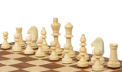 Jeu d'échecs pliant en marqueterie de bois d'acajou et d'érable - de taille 4 (38x38cm)