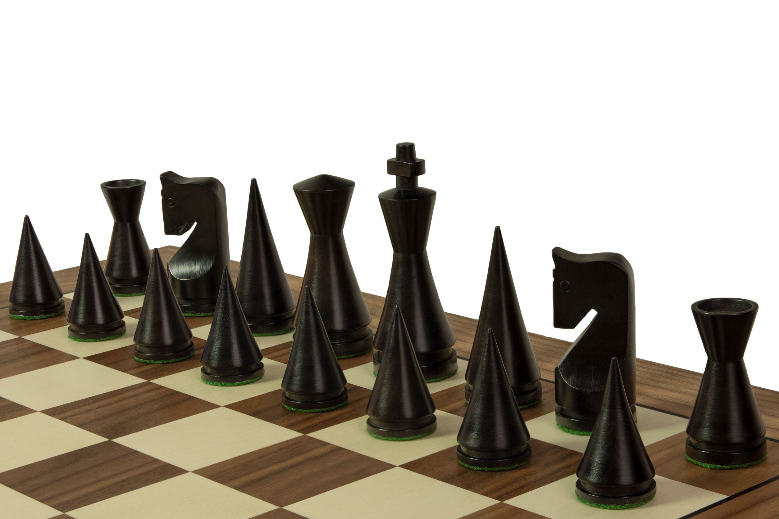 Echiquier sans coordonnées en marqueterie de bois de noyer et sycomore - échiquier luxe de Taille 5+/6 avec une bande noire séparant les cases et les bords - Echiquier sans coordonnées en marqueterie de bois de noyer et sycomore - échiquier luxe de Taille 5+/6 avec une bande noire séparant les cases et les bords