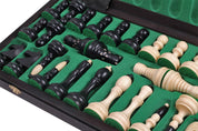 Jeu d'échecs CLASSIQUE en bois de charme, de grande taille (50 x 50m) - Ensemble Complet