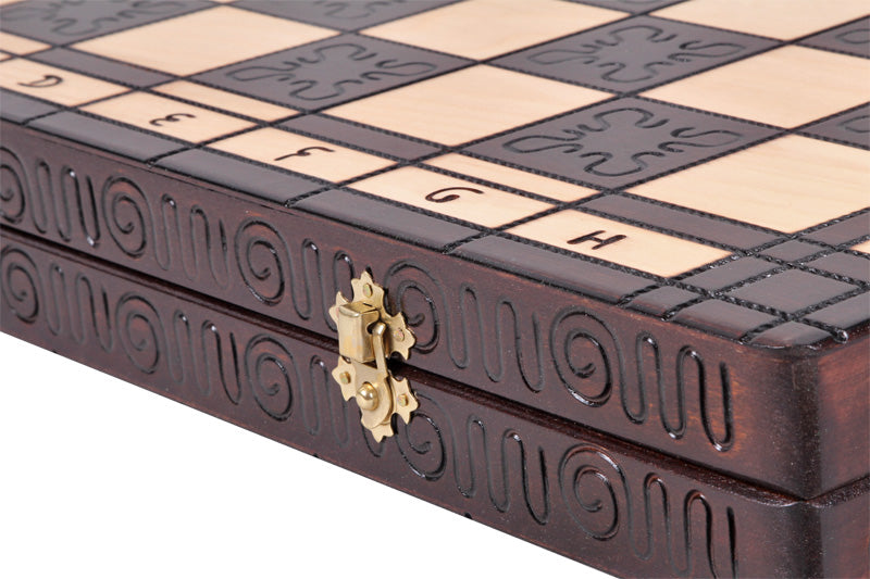 Jeu d'Echecs ROMAIN en bois de hêtre, de grande taille (55 x 55cm) - Ensemble Complet - Jeu d'Echecs ROMAIN en bois de hêtre, de grande taille (55 x 55cm) - Ensemble Complet