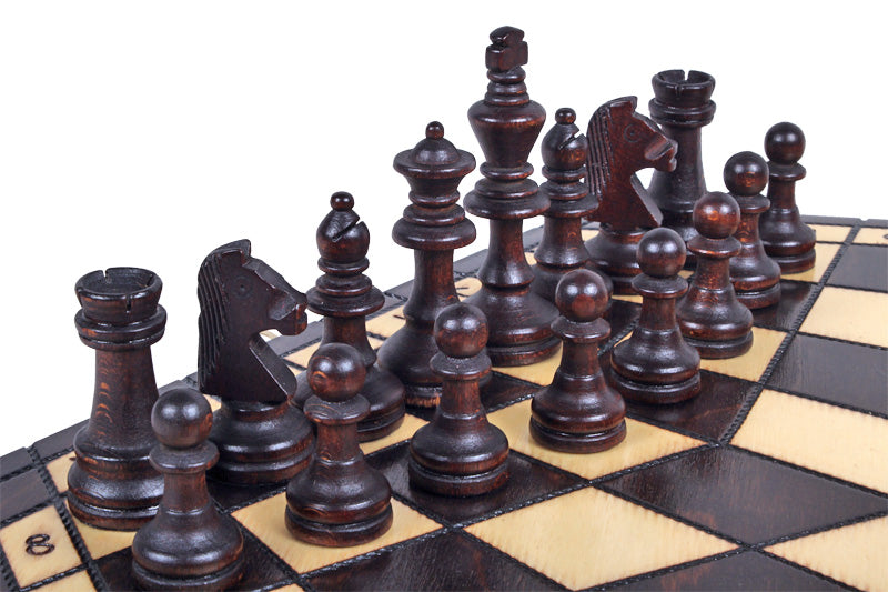 Jeu d'échecs en bois YALTA 3 Joueurs de grande taille  (54 x 47 cm) - Jeu d'échecs en bois YALTA 3 Joueurs de grande taille  (54 x 47 cm)