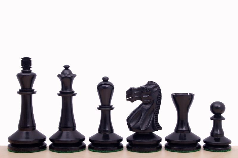Pièces d'échecs Blackmore en bois de buis teinté et naturel - Taille 3,75'' - Pièces d'échecs Blackmore en bois de buis teinté et naturel - Taille 3,75''