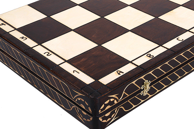 Jeu d'échecs en bois sculpté CESAR LARGE de grande taille  (85 x 85 cm) - Jeu d'échecs en bois sculpté CESAR LARGE de grande taille  (85 x 85 cm)