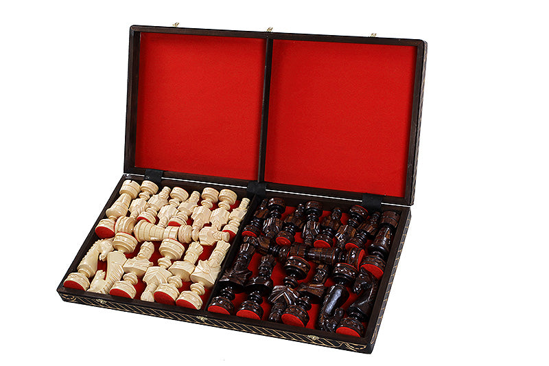Jeu d'échecs en bois sculpté CESAR LARGE de grande taille  (85 x 85 cm) - Jeu d'échecs en bois sculpté CESAR LARGE de grande taille  (85 x 85 cm)