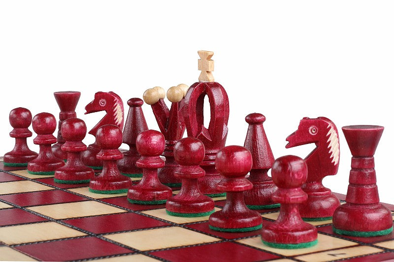 Jeu d'Echecs ROYAL Cherry en bois de charme, de taille moyenne (34 x 34cm) - Ensemble Complet - Jeu d'Echecs ROYAL Cherry en bois de charme, de taille moyenne (34 x 34cm) - Ensemble Complet