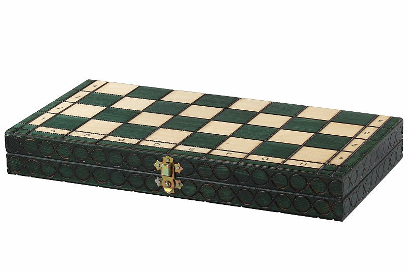 Jeu d'Echecs ROYAL Green en bois de charme, de taille moyenne (34 x 34cm) - Ensemble Complet - Jeu d'Echecs ROYAL Green en bois de charme, de taille moyenne (34 x 34cm) - Ensemble Complet