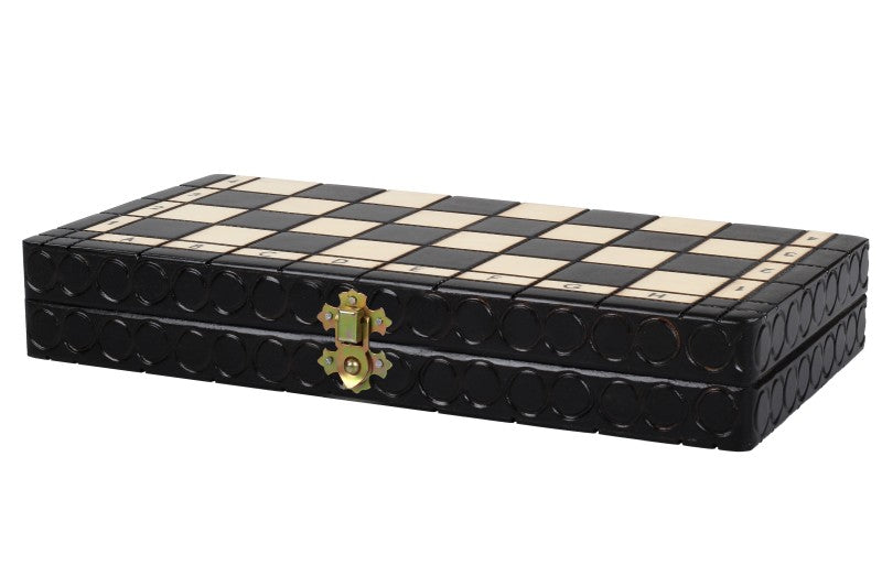Jeu d'Echecs ROYAL Black en bois de charme, de petite taille (29 x 29cm) - Ensemble Complet - Jeu d'Echecs ROYAL Black en bois de charme, de petite taille (29 x 29cm) - Ensemble Complet
