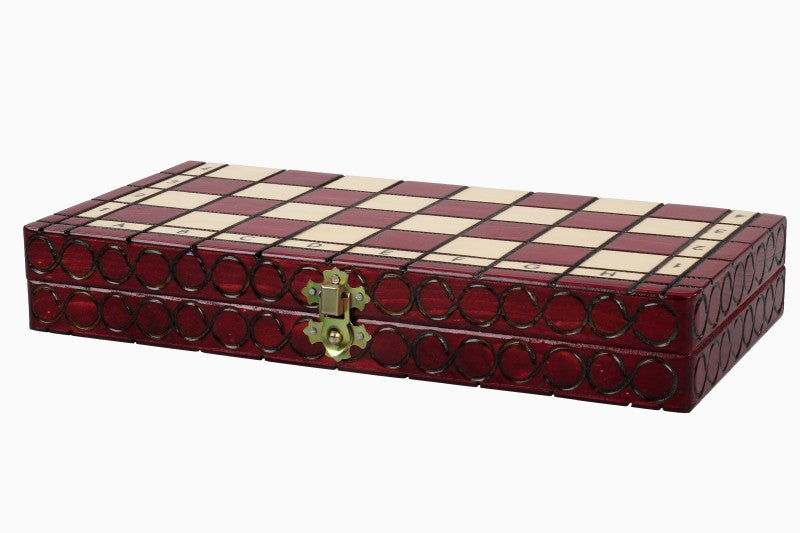 Jeu d'Echecs ROYAL Cherry en bois de charme, de petite taille (29 x 29cm) - Ensemble Complet - Jeu d'Echecs ROYAL Cherry en bois de charme, de petite taille (29 x 29cm) - Ensemble Complet