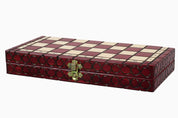 Jeu d'Echecs ROYAL Cherry en bois de charme, de petite taille (29 x 29cm) - Ensemble Complet