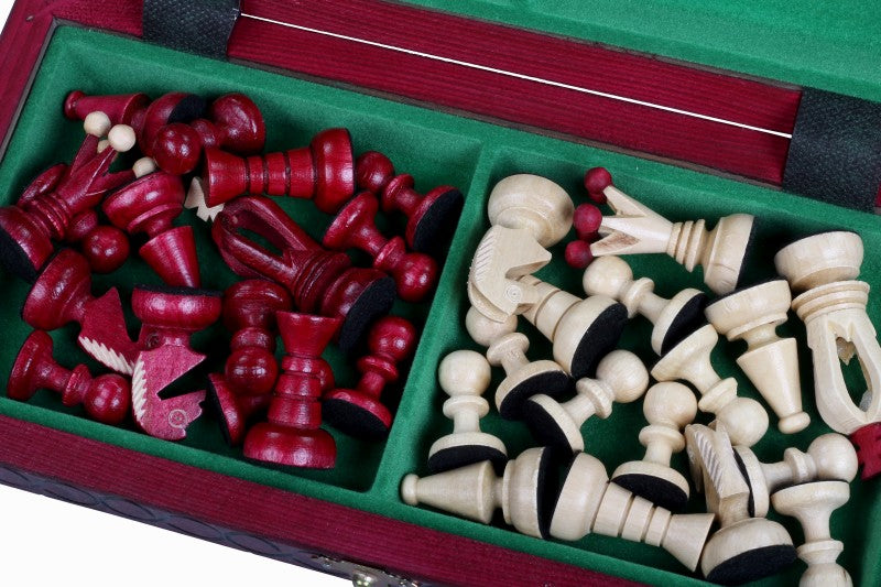 Jeu d'Echecs ROYAL Cherry en bois de charme, de petite taille (29 x 29cm) - Ensemble Complet - Jeu d'Echecs ROYAL Cherry en bois de charme, de petite taille (29 x 29cm) - Ensemble Complet