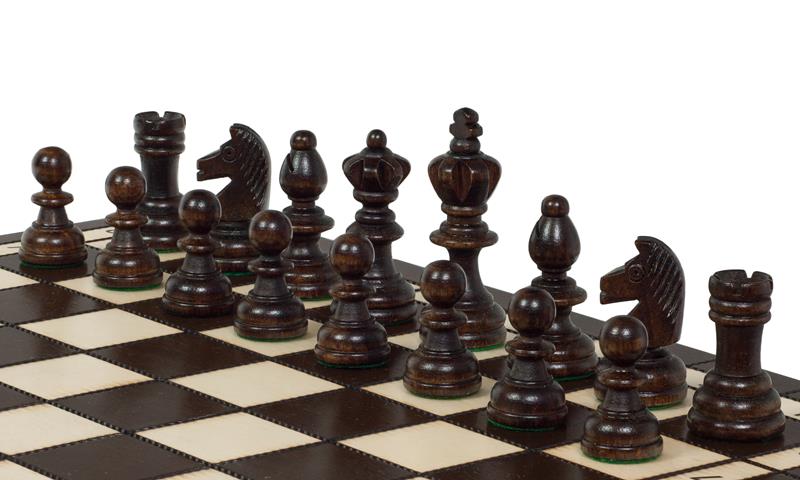 Jeu d'échecs OLYMPIQUE en bois de charme, de taille moyenne (35 x 35m) - Ensemble Complet - Jeu d'échecs OLYMPIQUE en bois de charme, de taille moyenne (35 x 35m) - Ensemble Complet
