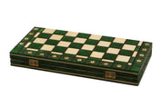 Jeu d'échecs SENATEUR Vert en bois de charme, de taille moyenne (41 x 41cm) - Ensemble Complet d'une nouvelle gamme