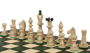 Jeu d'échecs SENATEUR Vert en bois de charme, de taille moyenne (41 x 41cm) - Ensemble Complet d'une nouvelle gamme