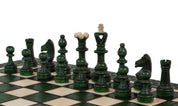 Jeu d'échecs SENATEUR Vert en bois de charme, de taille moyenne (41 x 41cm) - Ensemble Complet d'une nouvelle gamme