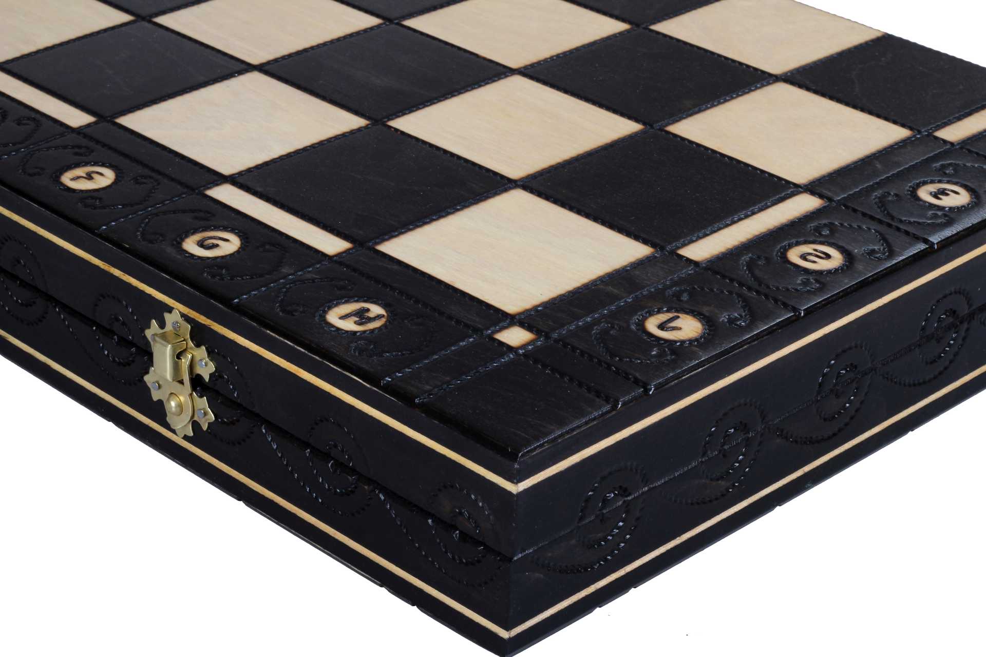 AMBASSADOR Black Échecs New Line (55x55cm) couleur noir - l'Ensemble complet - AMBASSADOR Black Échecs New Line (55x55cm) couleur noir - l'Ensemble complet