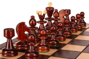 Jeu d'échecs PERLE Marron en bois de hêtre, de taille moyenne (36 x 36cm) - Ensemble Complet