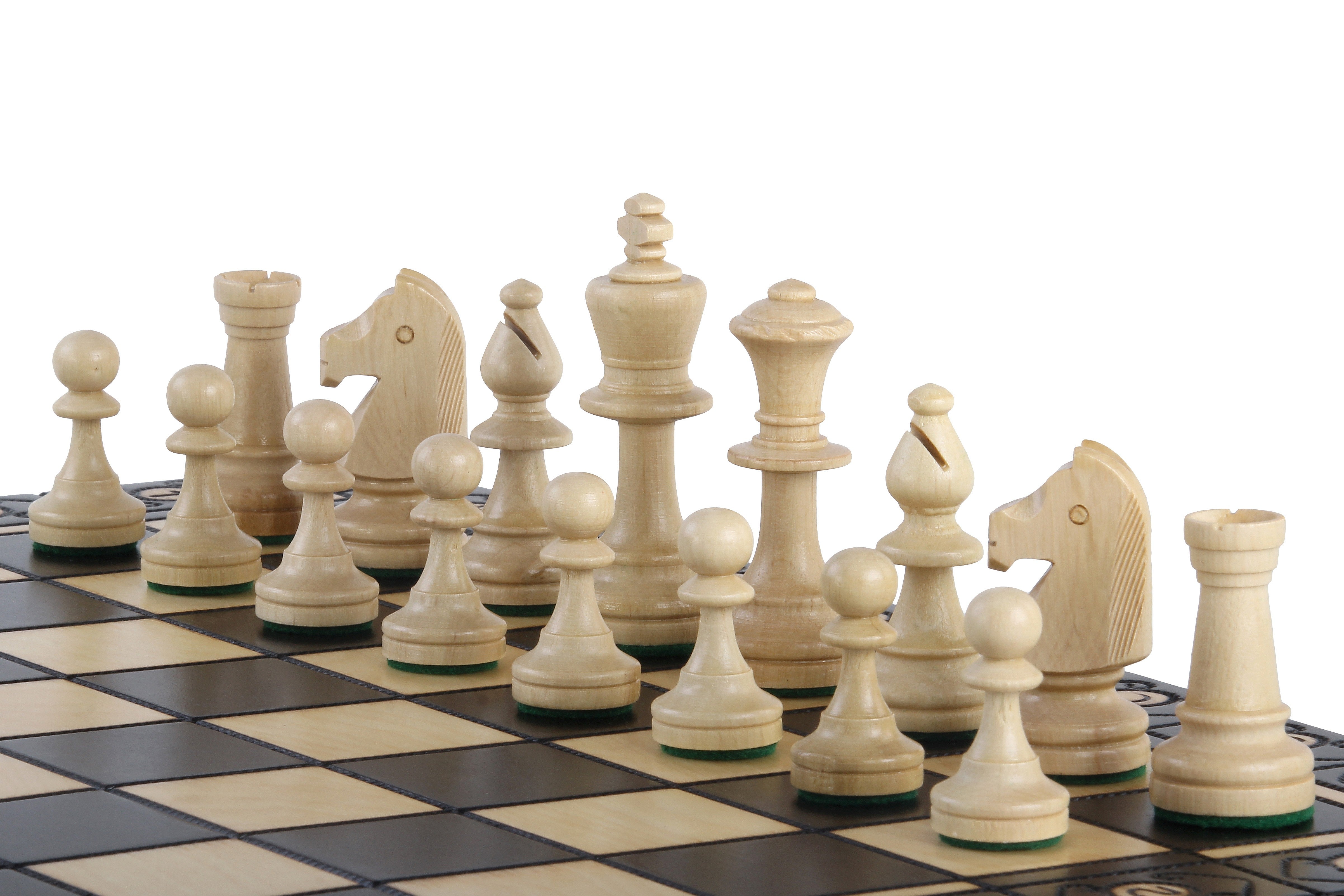 Jeu d'échecs CONSUL Black en bois de charme, de grande taille (48 x 48cm) - Ensemble Complet, couleur noire - Jeu d'échecs CONSUL Black en bois de charme, de grande taille (48 x 48cm) - Ensemble Complet, couleur noire