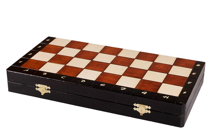 Jeu d'échecs MAGNETIQUE en bois de charme, pliant, de grande taille (35 x 35cm) - Ensemble Complet - Jeu d'échecs MAGNETIQUE en bois de charme, pliant, de grande taille (35 x 35cm) - Ensemble Complet