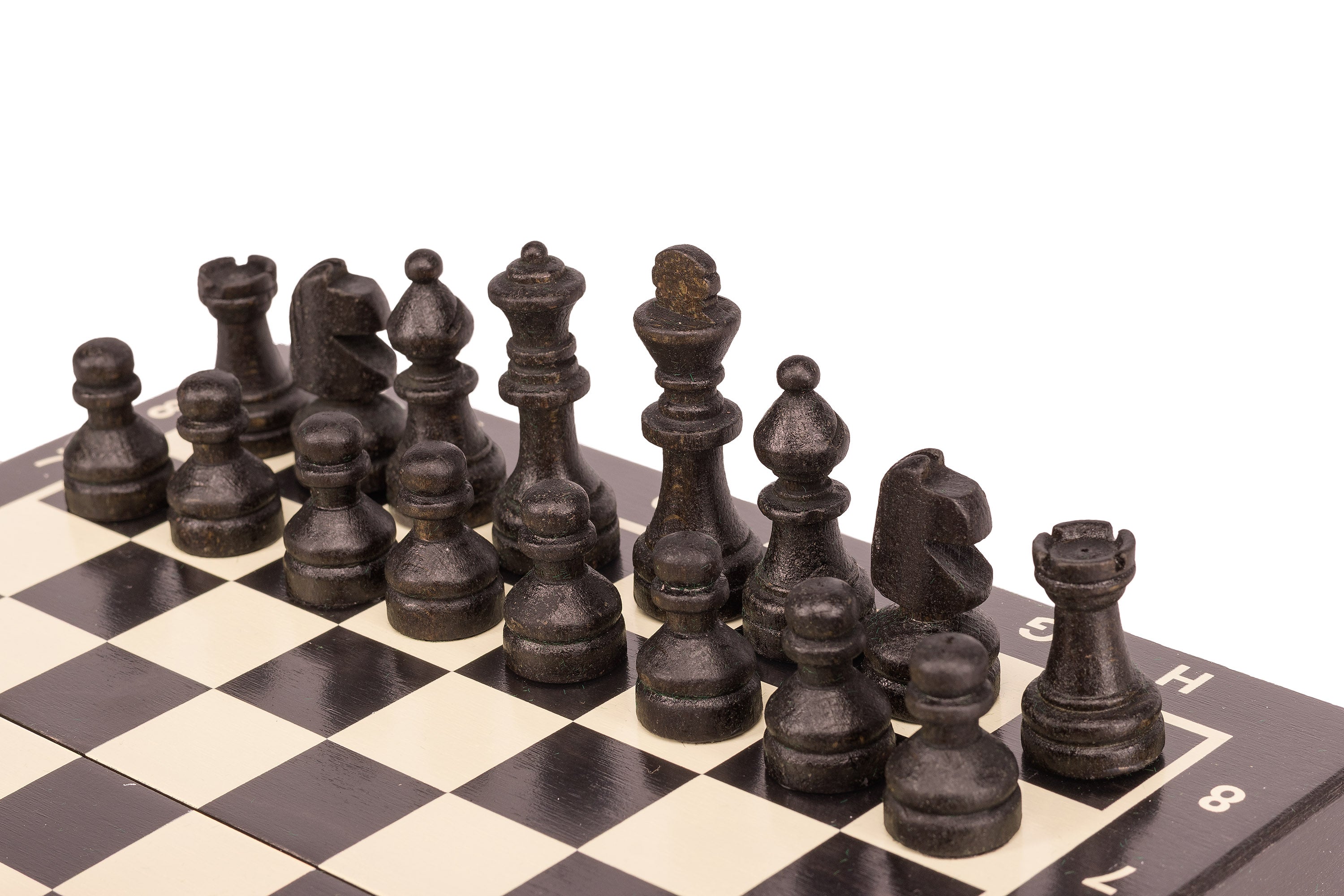 Jeu d'échecs MAGNETIQUE MINI Black en bois de charme, pliant, de petite taille (20 x 20cm) - Ensemble Complet - Jeu d'échecs MAGNETIQUE MINI Black en bois de charme, pliant, de petite taille (20 x 20cm) - Ensemble Complet