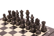 Jeu d'échecs MAGNETIQUE MINI Black en bois de charme, pliant, de petite taille (20 x 20cm) - Ensemble Complet
