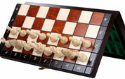 Jeu d'échecs MAGNETIQUE en bois de charme, pliant, de petite taille (28 x 28cm) - Ensemble Complet