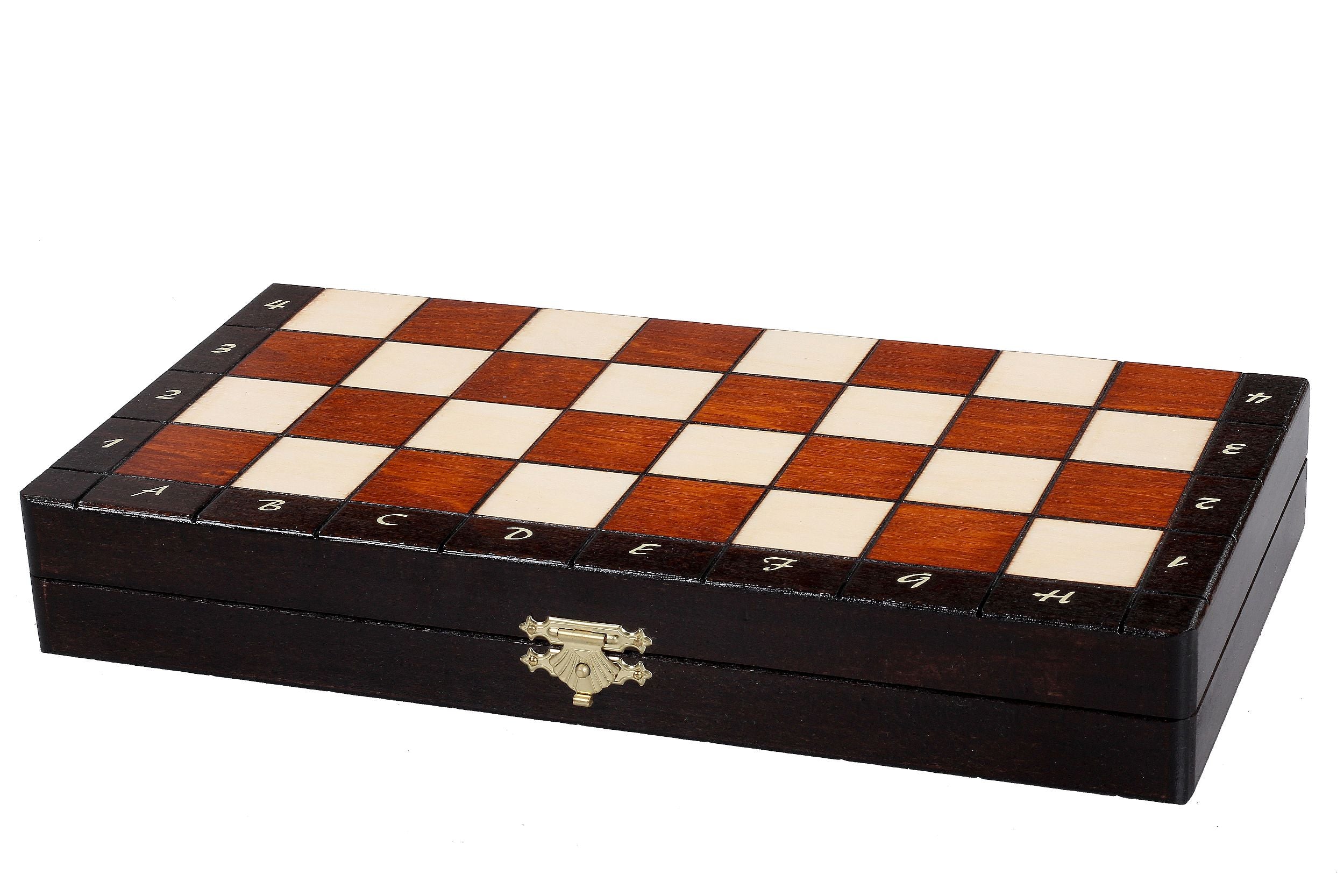 Jeu d'échecs MAGNETIQUE en bois de charme, pliant, de petite taille (28 x 28cm) - Ensemble Complet - Jeu d'échecs MAGNETIQUE en bois de charme, pliant, de petite taille (28 x 28cm) - Ensemble Complet